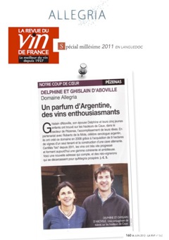 Revue du Vin de France Juin 2012