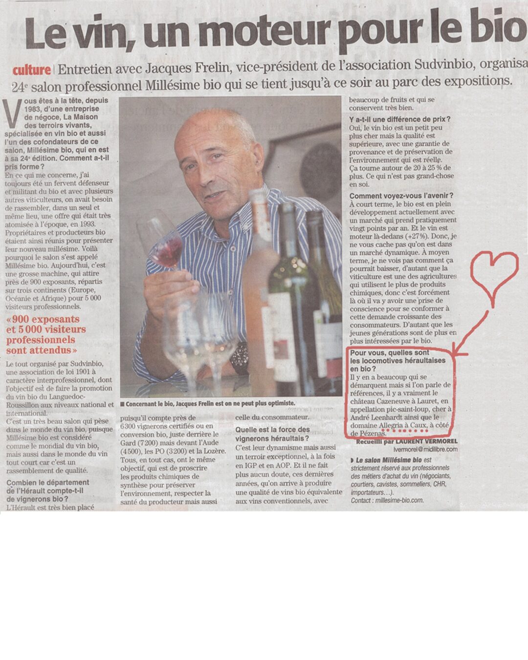 Le Salon Millésime Bio à Montpellier édition 2016