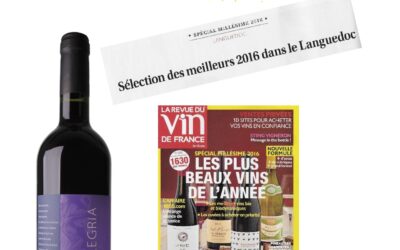 Allegria Petits Bonheurs 2016 sélectionné par la Revue du Vin deFrance